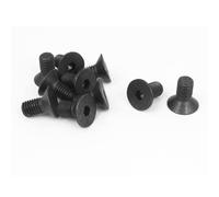 TOP-VIGOR 10Pcs Hex Socket Countersunk Head Screw Bolts, M10 x 20mm Alloy Steel Flat Head Socket Cap Screws Bolts Fasteners for Bicycle Motorcycle Repair, Machinery, Household Appliances, Black