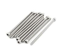 TOP-VIGOR 10Pcs Hexagon Socket Head Cap Screws, M5 x 100mm 304 Stainless Steel Replacement Machine Fastener Screws for Bicycle Motorcycle Repair, Professionals Landlords Repairmen