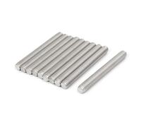 TOP-VIGOR 10Pcs M5 x 60mm Fully Threaded Rod, 304 Stainless Steel Right Hand Threads Rods, Fully Studding Rod Bar for Anchor Bolts, Clamps, Hangers and U-Bolts