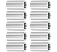 TOP-VIGOR 10Pcs M8 Aluminum Spacer, 8.1mm ID x 13mm OD x 40mm Length Metal Spacer, Round Plain Finish Spacer Screw Standoff Bushing for M8 Screws Bolts and Rods