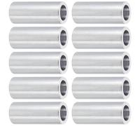 TOP-VIGOR 10Pcs M8 Aluminum Spacer, 8.2mm ID x 12mm OD x 30mm Length Metal Spacer, Round Plain Finish Spacer Screw Standoff Bushing for M8 Screws Bolts and Rods