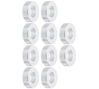TOP-VIGOR 10Pcs M8 Aluminum Spacer, 8.2mm ID x 16mm OD x 5mm Length Metal Spacer, Round Plain Finish Spacer Screw Standoff Bushing for M8 Screws Bolts and Rods