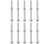 TOP-VIGOR 10Pcs M8 x 100mm Hex Head Screws Bolts, Nuts, Flat & Lock Washers Kits, 304 Stainless Steel Fully Thread Hexagon Bolts for DIY Bike Motorcycles Repair