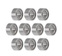 TOP-VIGOR 10Pcs R144ZZ Deep Groove Ball Bearings, Z2 1/8 Inch x 1/4 Inch x 7/64 Inch Double Sealed Industrial Bearings, Chrome Steel Skateboard Bearings for Electrical Instrument Equipment