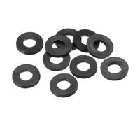TOP-VIGOR 10Pcs Rubber Flat Washers, 16mm OD 8mm ID 2.2mm Thickness Heavy Duty Black Rubber Grommet Vibration Damping Pads Sealing Gasket Washers for Faucet Pipe Water Hose Fastener Bolt