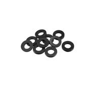 TOP-VIGOR 10Pcs Rubber Flat Washers, 19mm OD 10mm ID 3mm Thickness Heavy Duty Black Rubber Grommet Vibration Damping Pads Sealing Gasket Washers for Faucet Pipe Water Hose Fastener Bolt