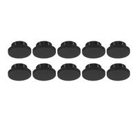 TOP-VIGOR 10Pcs Silicone Hole Plugs, 25mm Diameter Hole Stoppers, Soft Flexible Rubber Panel Seal Cover Flush Type Panel Round for Kitchen Rubber Bulkheads Waterproof Sealing Plugs, Black