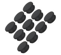 TOP-VIGOR 10Pcs Silicone Snap in Locking Hole Plugs, 25mm Diameter Hole Stoppers, Rubber Panel Seal Cover Flush Type Panel Round for Kitchen Rubber Bulkheads Waterproof Sealing Plugs, Black