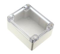 TOP-VIGOR 115x90x55mm Wateproof IP65 Electrical Junction Box, ABS Plastic Project Boxes with Screws for DIY Electronics Projects, Indoor/Outdoor Power Module Case, Instrument Case Box, Clear