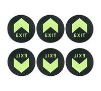 TOP-VIGOR 12 Pack Glowing Arrow Stickers, 7.6 inch Glow in the Dark Floor and Wall Directional Decals, Self-Adhesive Removable Arrow Signs for Events Warehouses Offices, Green