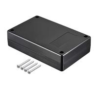 TOP-VIGOR 125x80x32mm Waterproof Electrical Junction Box, ABS Plastic Project Boxes with Screws for DIY Electronics Projects, Indoor Power Module Case, Instrument Case Box, Black