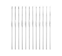 TOP-VIGOR 12Pcs 0.6mm-1.9mm Crochet Hook, Stainless Steel Crochet Hooks Knitting Needles for DIY Craft Yarn, Crochet Needles Embroidery Thread Knitting Weaving Tool for Knitting Scarf