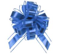 TOP-VIGOR 12Pcs 9 Inch Extra Large Pull Bow, Metallic Gift Wrapping Bows Ribbon Organza for Wedding Baskets Presents Christmas Valentine's Day Birthday Gift Decorations, Blue