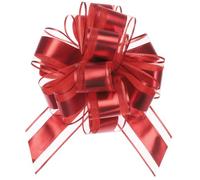 TOP-VIGOR 12Pcs 9 Inch Extra Large Pull Bow, Metallic Gift Wrapping Bows Ribbon Organza for Wedding Baskets Presents Christmas Valentine's Day Birthday Gift Decorations, Red