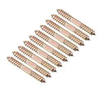 TOP-VIGOR 12Pcs Hanger Bolts, M10x80mm Double Ended Self-Tapping Thread Wood to Wood Dowel Screws, Double Ended Dowel Screws, Screw Dowels Hanger for Wood Connecting