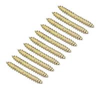 TOP-VIGOR 12Pcs Hanger Bolts, M4x40mm Double Ended Self-Tapping Thread Wood to Wood Dowel Screws, Double Ended Dowel Screws, Screw Dowels Hanger for Connecting