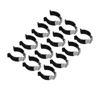 TOP-VIGOR 12Pcs T10 U Clips Holder Bracket for LED Light Bulb Mounting Bracket Support Stainless Steel Fluorescent Tube Holder Pipe Clamps Spring Holder Tool Clips to Prevent Sagging, Black