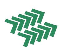 TOP-VIGOR 15 Pack 5s L Shaped Floor Marking Corners 2x2x0.8 Inch, Blue PVC Adhesive Markers for Warehouse Office, Arrows Placement, Waterproof Anti-Slip Stickers