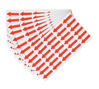 TOP-VIGOR 15 Pcs Small Arrow Stickers, 1.2x0.5 PVC Adhesive Labels for Flow Direction, Defect Marking, Inspection & Quality Control, Red
