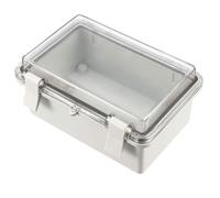 TOP-VIGOR 150x100 X70mm Wateproof IP65 Electrical Junction Box, Hinged Shell ABS Plastic Project Boxes for DIY Electronics Projects, Indoor/Outdoor Power Module Case, Instrument Case Box, Clear