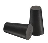 TOP-VIGOR 15Pcs Rubber Tapered Plug, 10mm to 15mm Solid Silicone Stopper, Tapered Lab Seal Rubber Stoppers Lab Plug with Hole Test Tube Bungs for Lab Home Flasks Glass Containers Test Tube, Black