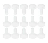 TOP-VIGOR 15Pcs Silicone Hole Plugs, 3mm Diameter Rubber Round Hole Stoppers, Solid Soft Flexible Pipe Test Tube Stoppers for Kitchen Rubber Bulkheads Waterproof Sealing Plugs, White