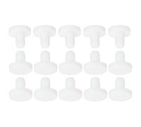 TOP-VIGOR 15Pcs Silicone Hole Plugs, 5mm Diameter Rubber Round Hole Stoppers, Solid Soft Flexible Pipe Test Tube Stoppers for Kitchen Rubber Bulkheads Waterproof Sealing Plugs, White