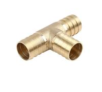 TOP-VIGOR 19mm Brass Barb Splicer Fitting, 3 Ways T-Shaped Fuel Hose Barbed Connector, Garden Tube Barbed Splitter Fitting for Water Fuel Gas Air Oil