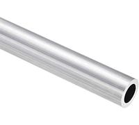 TOP-VIGOR 1Pc 6063 Aluminum Round Tube 24mm OD 16mm ID 300mm Length Metal Seamless Straight Tubing for DIY Crafts Silver
