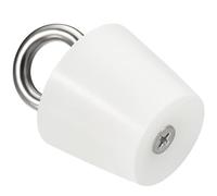 TOP-VIGOR 1Pc Rubber Tapered Plug, 25mm to 33mm Solid Bathtub Bungs Stopper with Ring, Tapered Lab Seal Rubber Stoppers Test Tube Bungs for Test Tubes, Water Pipe, Drainage Hole, White