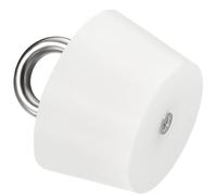 TOP-VIGOR 1Pc Rubber Tapered Plug, 46mm to 56mm Solid Bathtub Bungs Stopper with Ring, Tapered Lab Seal Rubber Stoppers Test Tube Bungs for Test Tubes, Water Pipe, Drainage Hole, White