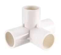 TOP-VIGOR 1Pcs 4-Way Elbow PVC Pipe Fitting, 20mm Tee Corner Fittings Connectors, 4 Way Tee Slip Pipe Splices Right Angle Connector for Garden Water Pipe Connection, White