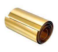 TOP-VIGOR 1Pcs Brass Sheet Roll 1000mm x 100mm x 0.05mm, Thin Metal Foil Strip for Crafts, Electrical Repairs, DIY Projects and Grounding
