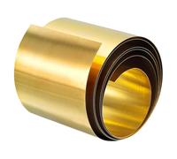 TOP-VIGOR 1Pcs Brass Sheet Roll 1000mm x 60mm x 0.3mm, Thin Metal Foil Strip for Crafts, Electrical Repairs, DIY Projects and Grounding