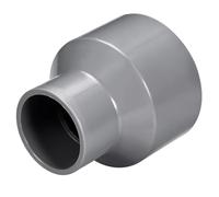 TOP-VIGOR 1Pcs PVC DWV Reducing Coupling, 40mm x 63mm Socket Pipe Fitting Adapter Connector, Duct Reducer Pipe Fitting for Water Supplies Build, Gray