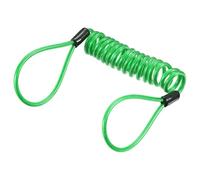 TOP-VIGOR 1Pcs Security Steel Cable 3.5mm x 1.2m / 3.94ft Coated Spring Luggage Lock Anti Theft Wire Rope with Double Loop for Luggage, Bicycles, Doors, Green