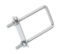 TOP-VIGOR 2 sets M8 Square U-Bolts, 50mm Inner Width 150mm Length Steel U-Bolts with Nut, Plate, Washer for Building Installations Mechanical Parts Connection Cehicles Ships