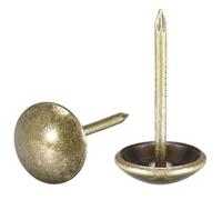 TOP-VIGOR 200Pcs Antique Bronze Upholstery Tacks, 11mm Dia 20mm Decorative Thumb Pins for Furniture, Cork Board and Wood DIY Projects