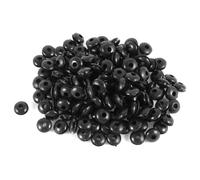 TOP-VIGOR 200Pcs Black Rubber Grommets 3mm Cable Wire Protector Rings Electrical Hole Gaskets for Conductor Wiring Cables and Plugs