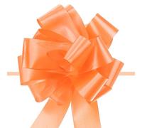 TOP-VIGOR 20Pcs 5 Inch Large Pull Bow Big Gift Wrapping Bows Ribbon Orange for Wedding Car Baskets Presents Christmas Bow