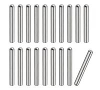 TOP-VIGOR 20Pcs 5mm x 40mm Dowel Pins, 304 Stainless Steel Round Head Flat Chamfered End Shelf Pegs Support Fasten Elements Silver Tone