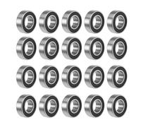TOP-VIGOR 20Pcs 688-2RS Deep Groove Ball Bearings, Z2 8mm x 16mm x 5mm Double Sealed Industrial Bearings, Chrome Steel Skateboard Bearings for Electrical Instrument Equipment