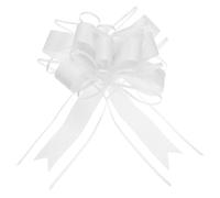 TOP-VIGOR 20Pcs 9 Inch Extra Large Pull Bow, Gift Wrapping Bows Ribbon Organza Bows for Wedding Baskets Presents Christmas Valentine's Day Birthday Gift Decorations, White