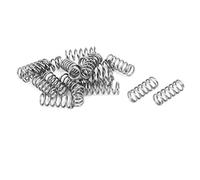 TOP-VIGOR 20Pcs Compression Spring, 4mm OD,0.5mm Wire Size,10mm Free Length Dual Extended Durable Dual Hook Tension Spring for Furniture Screen Doors Repair Projects