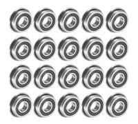 TOP-VIGOR 20Pcs F695-2RS Flanged Ball Bearing, 5x13x4mm Double Sealed Chrome Steel Bearing for glider, wheels, lawnmowers, printers, motors, reducer, electronic equipment