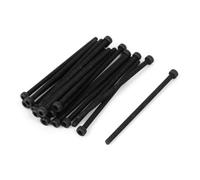 TOP-VIGOR 20Pcs Hexagon Socket Head Cap Screws, M2.5 x 50mm 12.9 Alloy Steel Replacement Machine Fastener Screws, Fully Thread for Bicycle Motorcycle Repair, Professionals Landlords Repairmen, Black