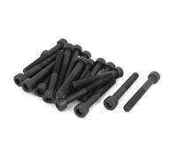 TOP-VIGOR 20Pcs Hexagon Socket Head Cap Screws, M5 x 40mm 12.9 Alloy Steel Replacement Machine Fastener Screws, Half Thread for Bicycle Motorcycle Repair, Professionals Landlords Repairmen, Black