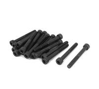 TOP-VIGOR 20Pcs Hexagon Socket Head Cap Screws, M5 x 45mm 12.9 Alloy Steel Replacement Machine Fastener Screws for Bicycle Motorcycle Repair, Professionals Landlords Repairmen, Black