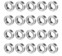 TOP-VIGOR 20Pcs MR106ZZ Deep Groove Ball Bearings, 6mm x 10mm x 3mmDouble Sealed Industrial Bearings, Chrome Steel Skateboard Bearings for Electrical Instrument Equipment