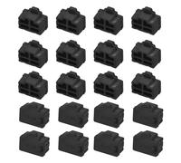 TOP-VIGOR 20Pcs RJ45 Silicone Protectors Ethernet Hub Port Anti Dust Cap Cover Black